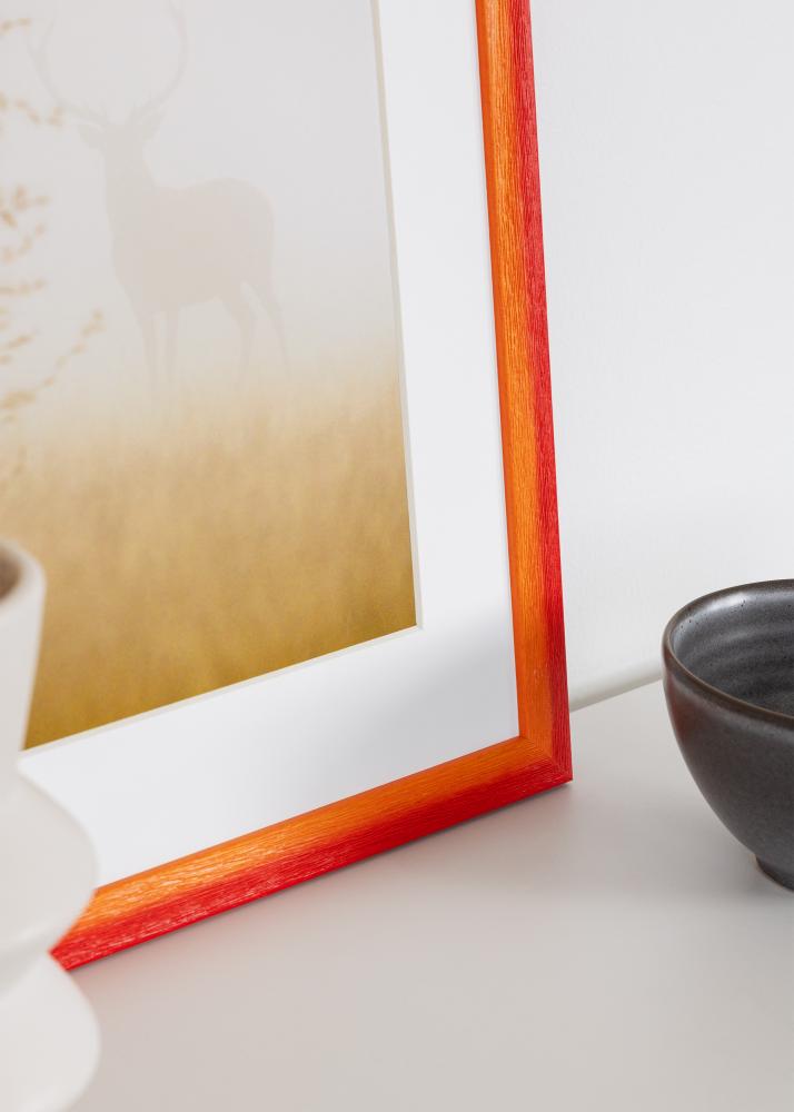 Moldura Cornwall Vidro acrílico Vermelha 40x40 cm