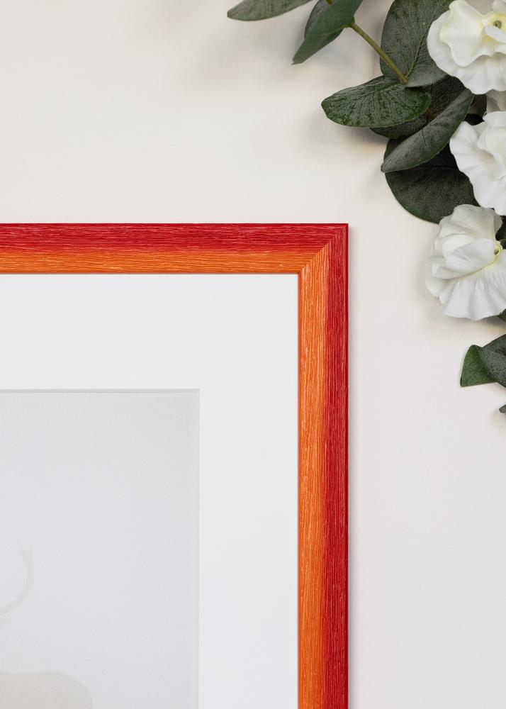 Moldura Cornwall Vidro acrílico Vermelha 40x40 cm