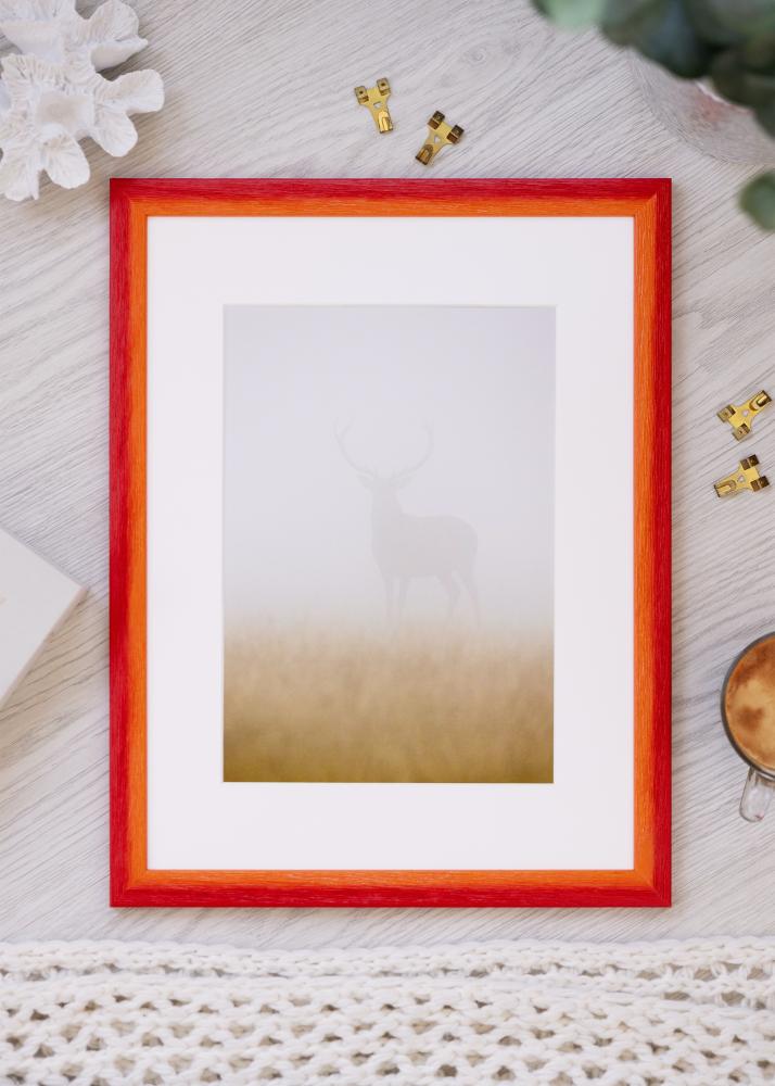 Moldura Cornwall Vidro acrílico Vermelha 40x40 cm