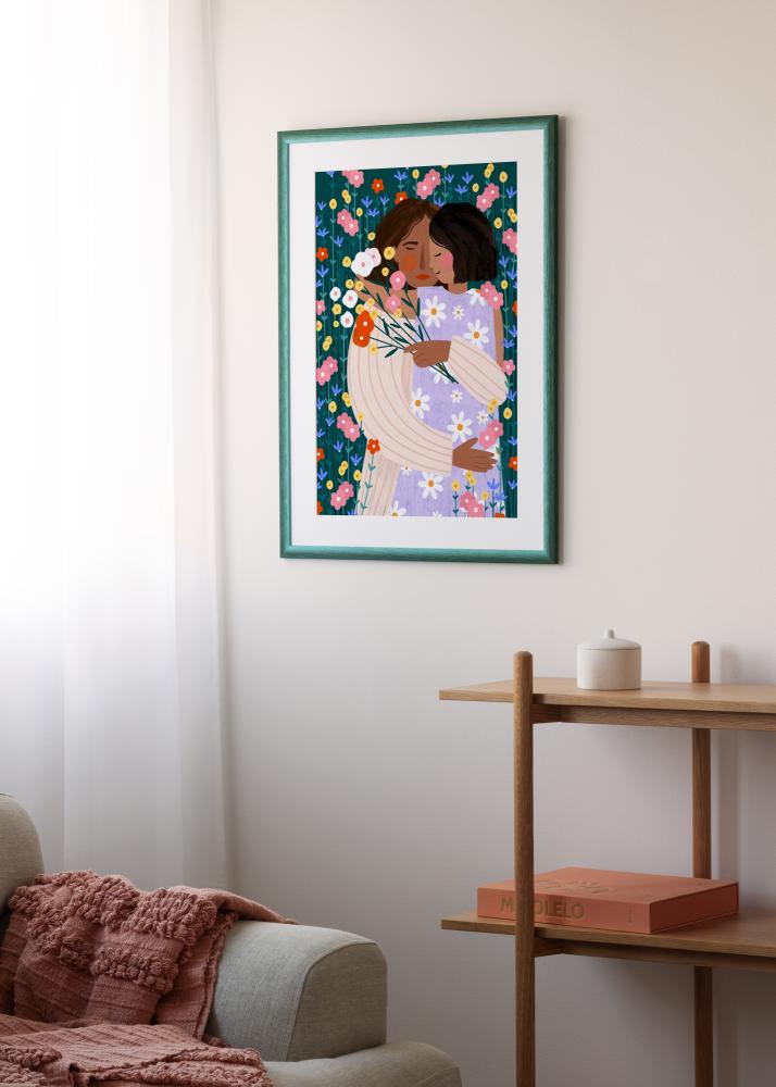 Moldura Cornwall Vidro acrílico Verde escuro 40x50 cm