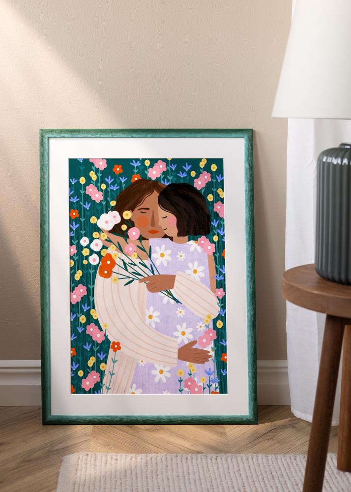 Moldura Cornwall Vidro acrílico Verde escuro 40x50 cm