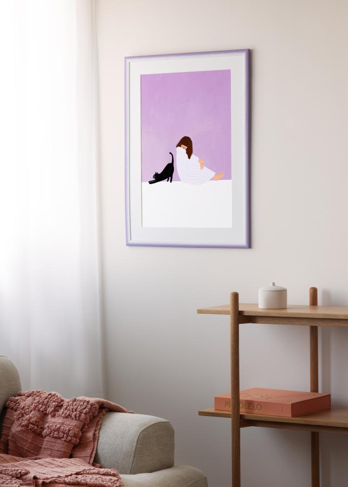 Moldura Cornwall Vidro acrílico Lilás claro 40x50 cm