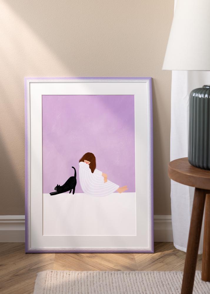 Moldura Cornwall Vidro acrílico Lilás claro 40x50 cm