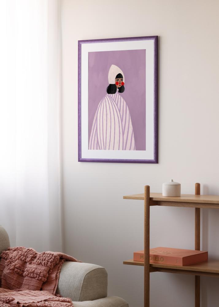 Moldura Cornwall Vidro acrílico Lilás 40x50 cm