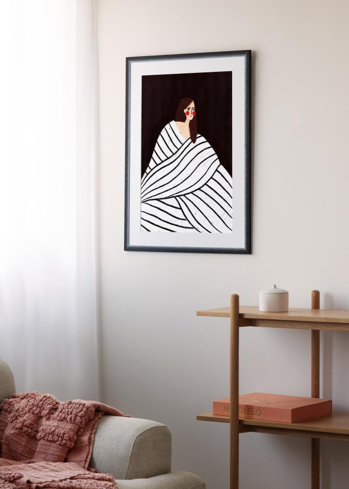 Moldura Cornwall Vidro acrílico Preto 50x70 cm