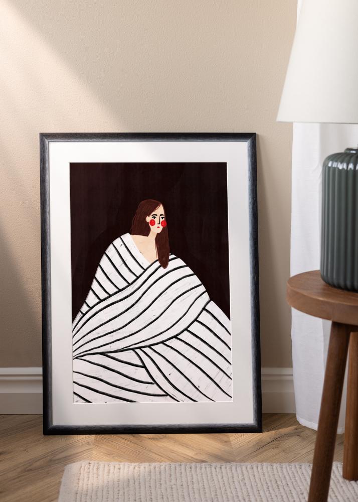 Moldura Cornwall Vidro acrílico Preto 50x70 cm