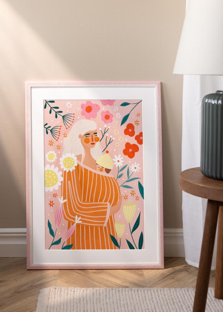 Moldura Cornwall Vidro acrílico Rosa 40x50 cm