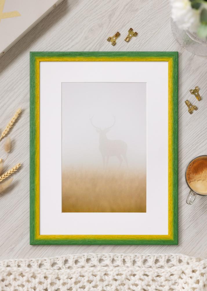 Moldura Cornwall Vidro acrílico Verde 30x30 cm