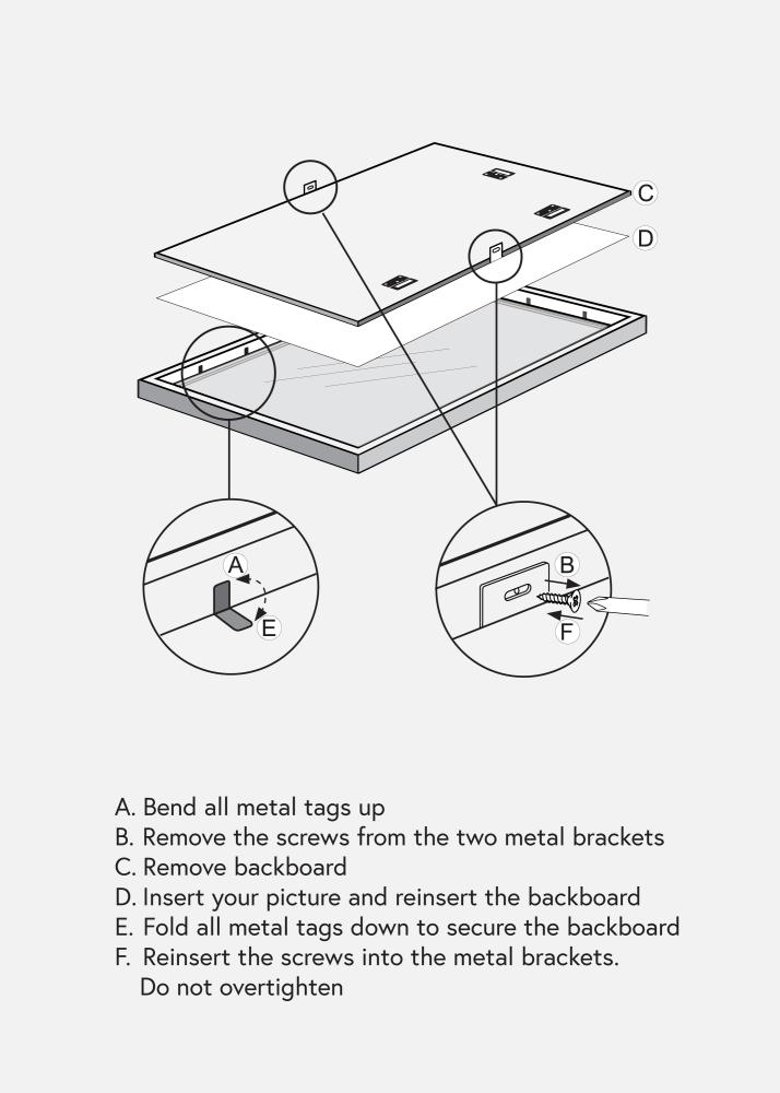 Moldura Massiv Carvalho 60x80 cm - passe-partout Branco 50x70 cm