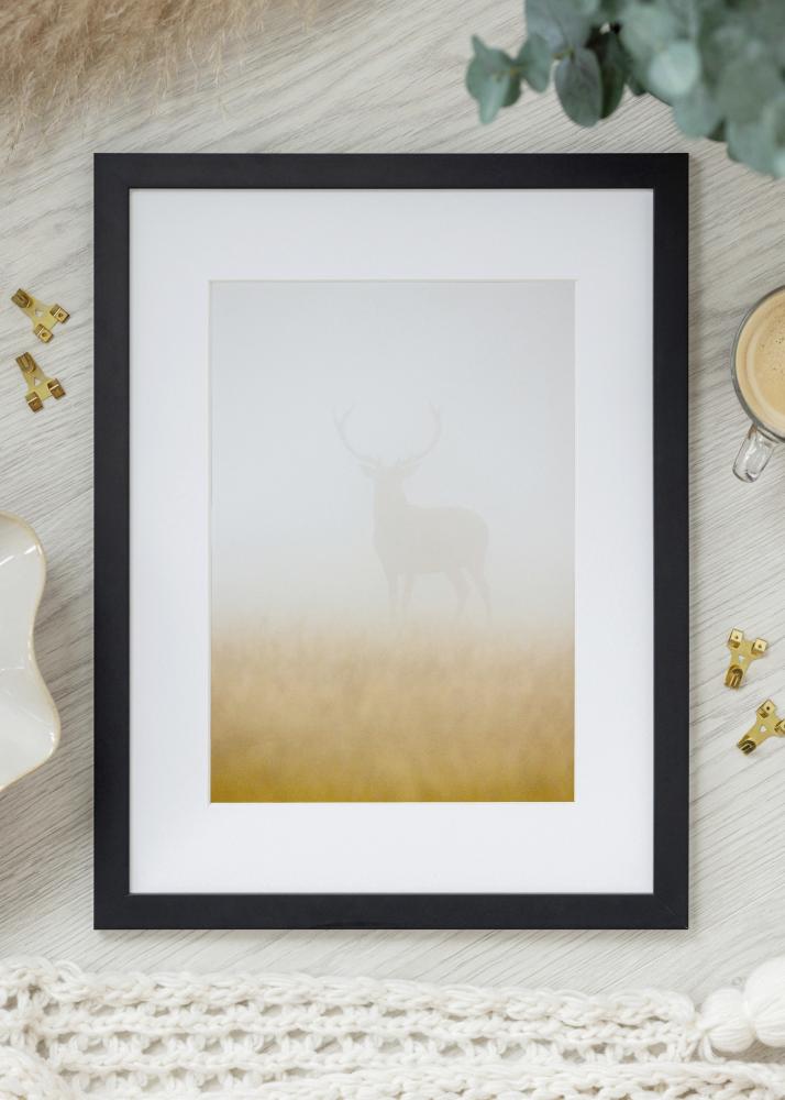 Moldura Jämtland Vidro acrílico Preto 25x26 cm