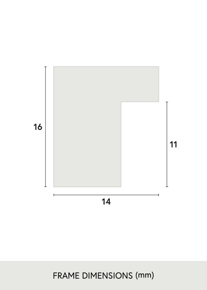 Moldura Oban Vidro acrílico Preto 30x30 cm