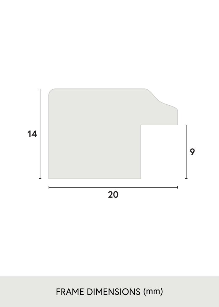 Moldura Whitby Vidro acrílico Azul 30x30 cm