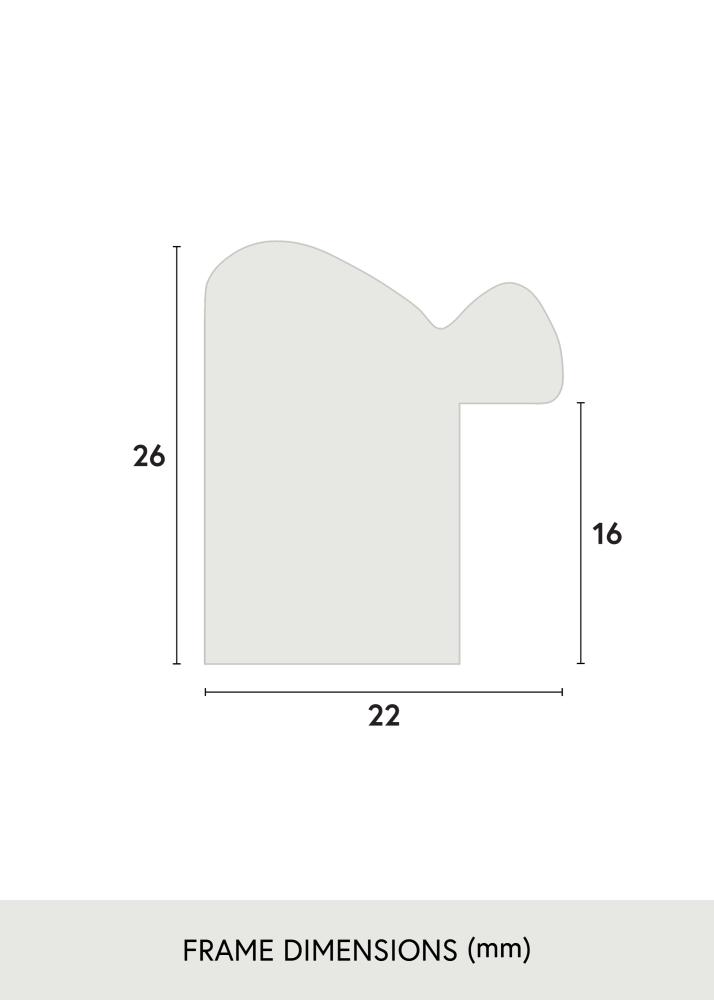 Moldura Canterbury Vidro acrílico Verde 60x80 cm