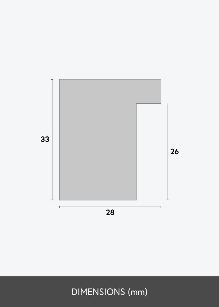 Moldura Cotswold Vidro acrílico Marfim 60x80 cm