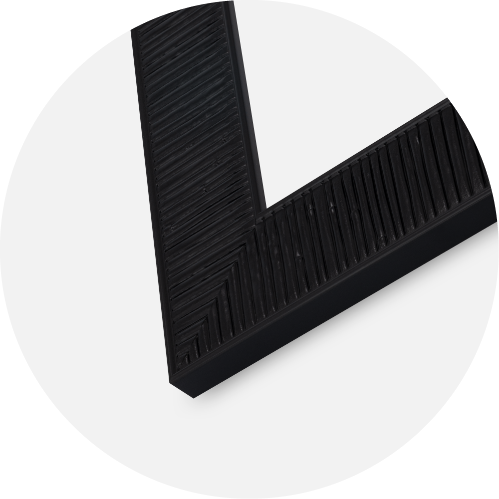 Moldura Lund Vidro acrílico Preto 50x50 cm