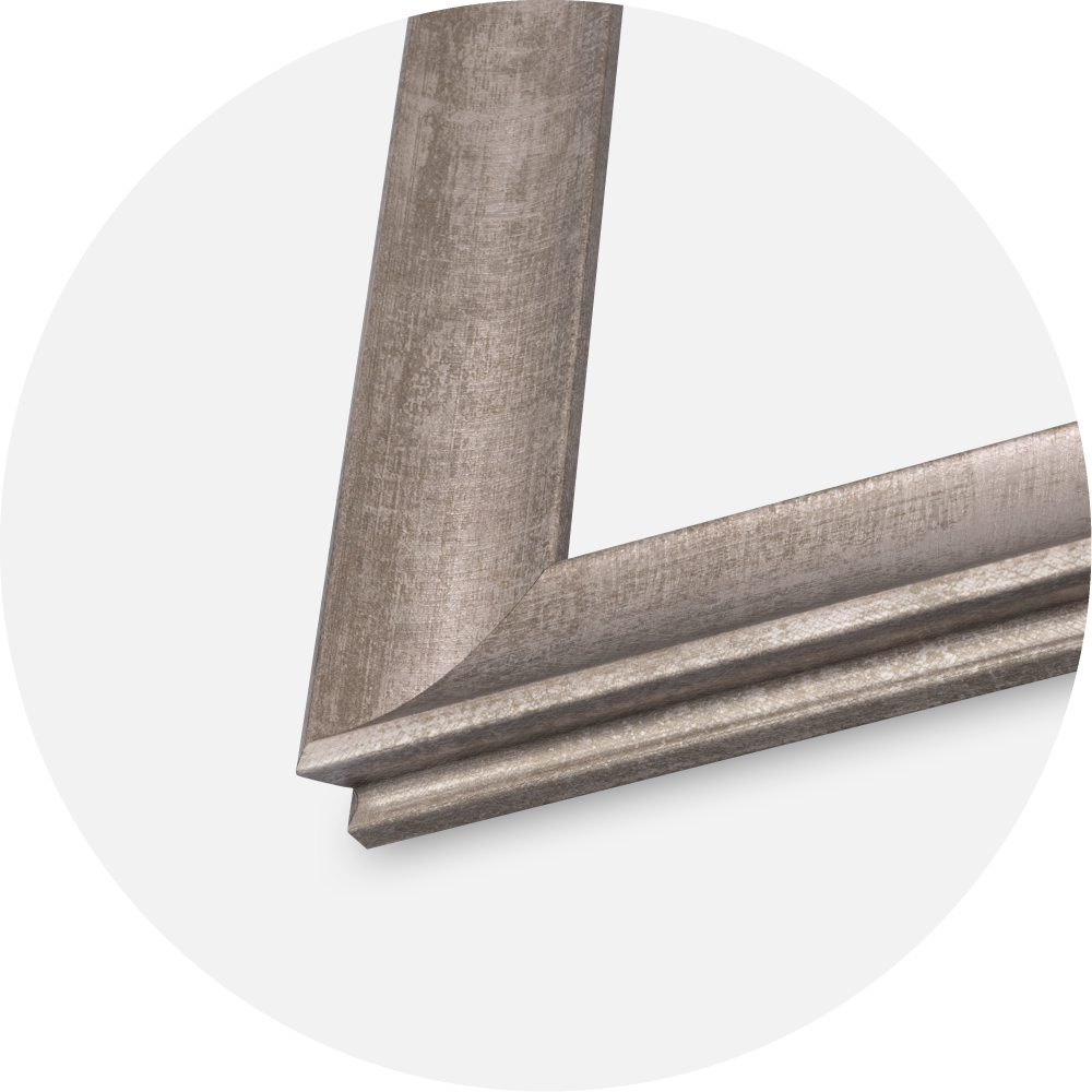 Moldura Conca Vidro acrílico Prata 42x59,4 cm (A2)