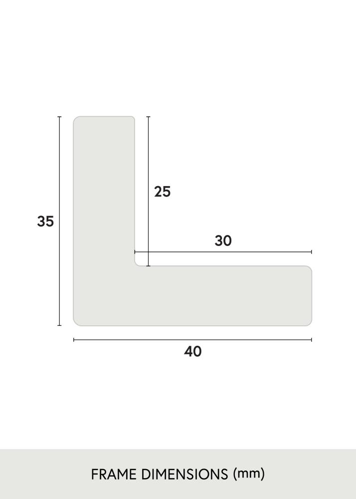 Moldura Wells Vidro acrílico Carvalho 59,4x84,1 cm (A1)