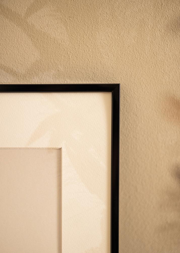 Moldura em alumínio Vidro acrílico Preto 50x60 cm