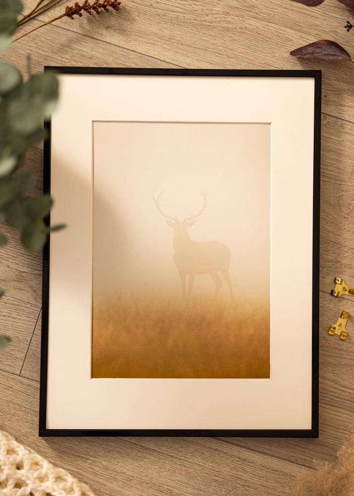 Moldura em alumínio Vidro acrílico Preto 50x60 cm