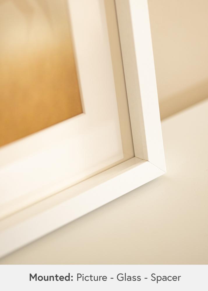 BGA Moldura de caixa Branco 40x60 cm - passe-partout Branco 32,9x48,3 cm