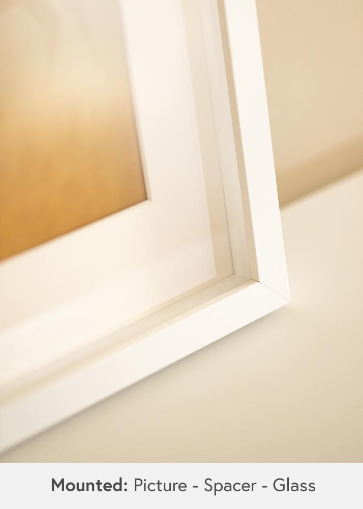 BGA Moldura de caixa Branco 40x60 cm - passe-partout Branco 32,9x48,3 cm