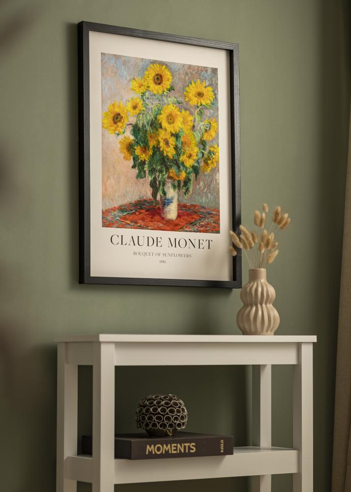 BGA Moldura de caixa Preto 30x40 cm - passe-partout Branco 21x29,7 cm