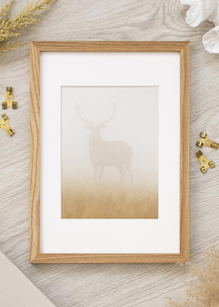 Moldura Carvalho Maciço Acrílico 42x59,4 (A2)