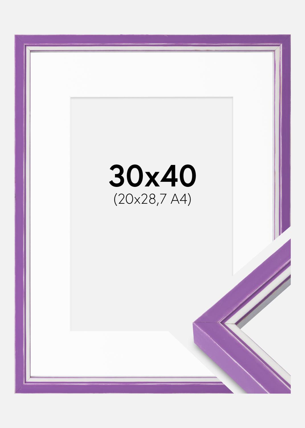 Product Image for Moldura Diana Roxo 30x40 cm - passe-partout Branco 21x29,7 cm
