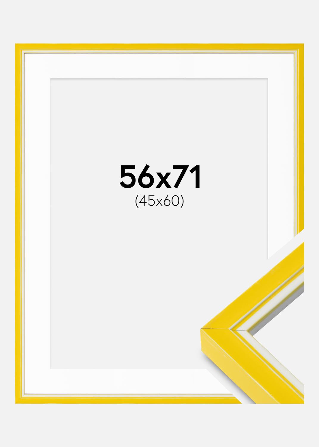Product Image for Moldura Diana Amarelo 56x71 cm - passe-partout Branco 46x61 cm