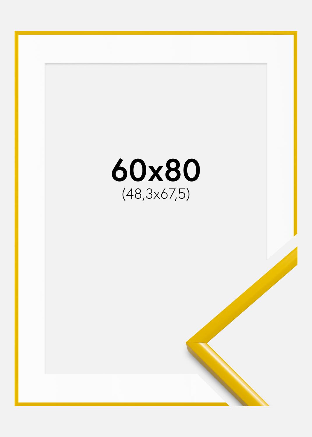Product Image for Moldura New Lifestyle Amarelo 60x80 cm - passe-partout Branco 49,3x68,5 cm
