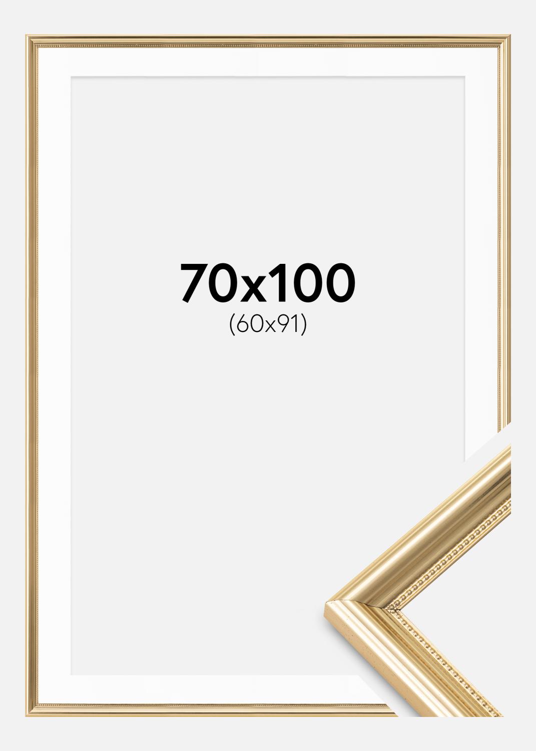 Product Image for Moldura Gala Ouro 70x100 cm - passe-partout Branco 61x92 cm