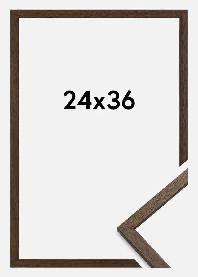 Moldura Edsbyn Vidro acrílico Nogueira 24x36 cm