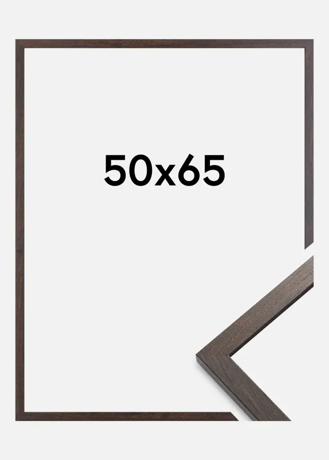 Moldura Trendy Vidro acrílico Nogueira 50x65 cm