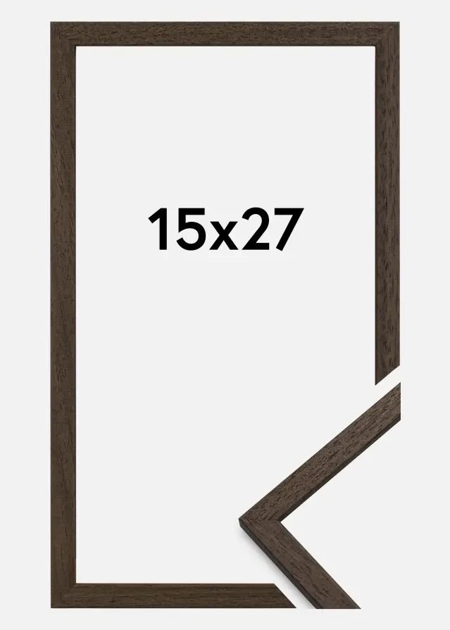 Moldura Edsbyn Vidro acrílico Nogueira 15x27 cm