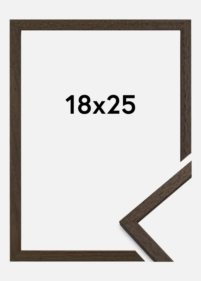 Moldura Edsbyn Vidro acrílico Nogueira 18x25 cm