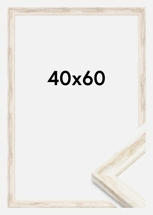 Moldura Soledad Acrílico Vidro Branco 40x60 cm