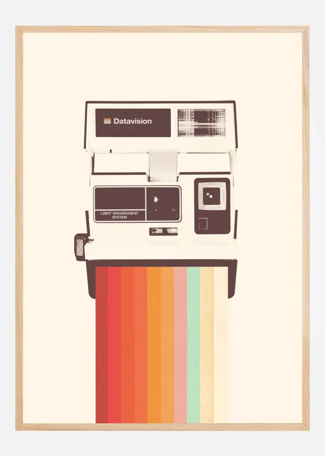 Instant Camera Rainbow Póster
