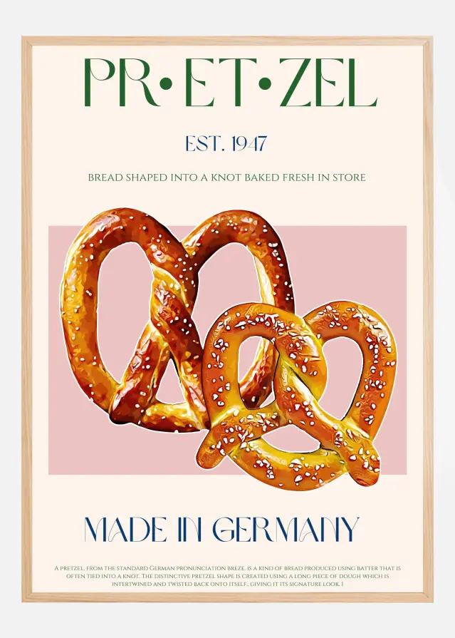 Pretzel Print Póster