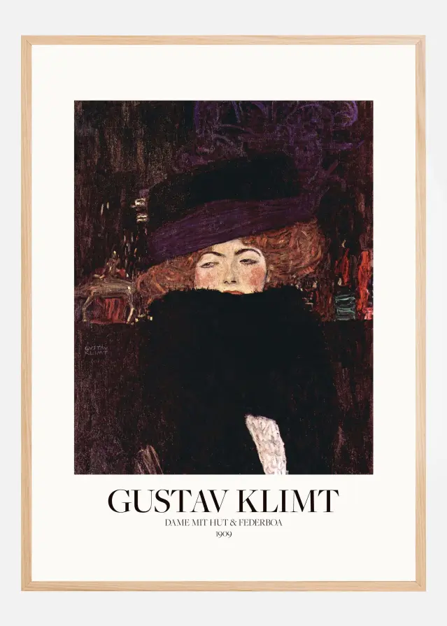 Dame Mit Hut Und Federboa (1909) Póster