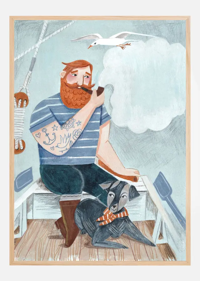 Skipper and Dog Póster