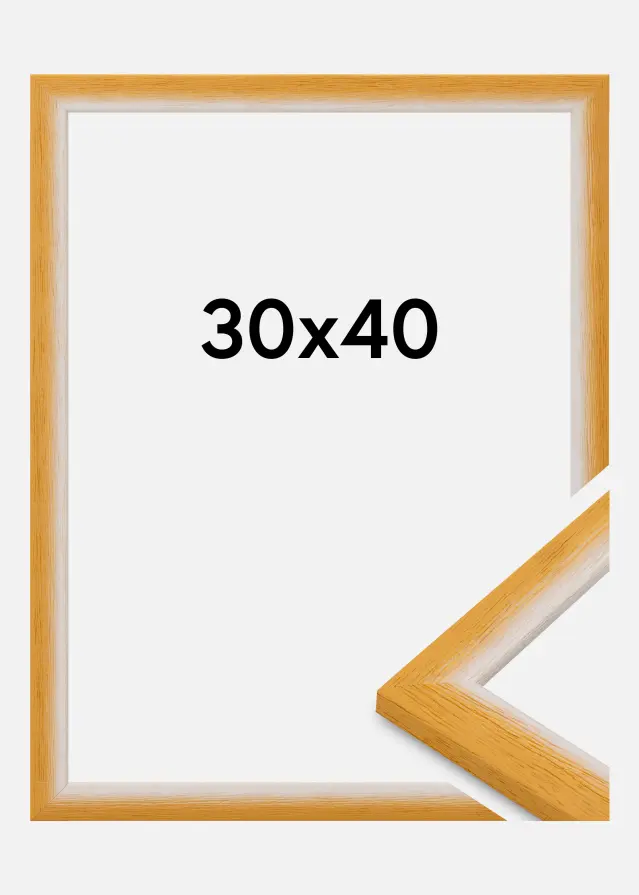 Moldura Cornwall Vidro acrílico Ouro 30x40 cm