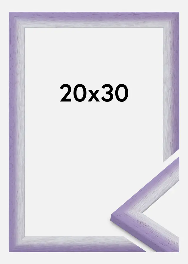 Moldura Cornwall Vidro acrílico Lilás claro 20x30 cm