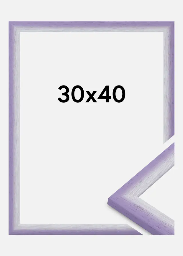 Moldura Cornwall Vidro acrílico Lilás claro 30x40 cm