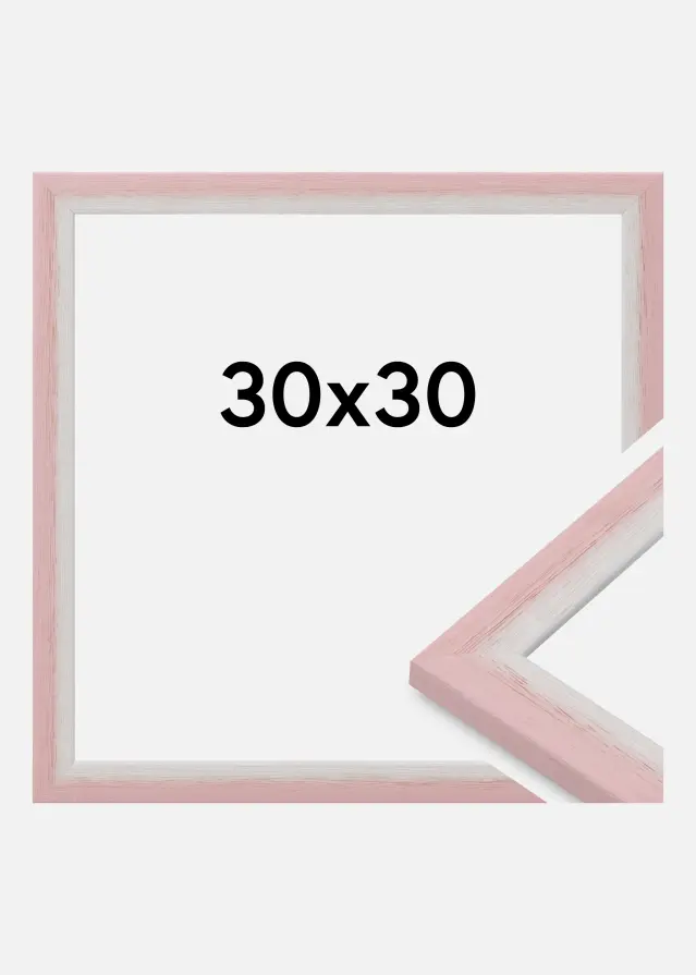 Moldura Cornwall Vidro acrílico Rosa 30x30 cm
