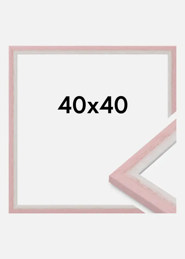 Moldura Cornwall Vidro acrílico Rosa 40x40 cm
