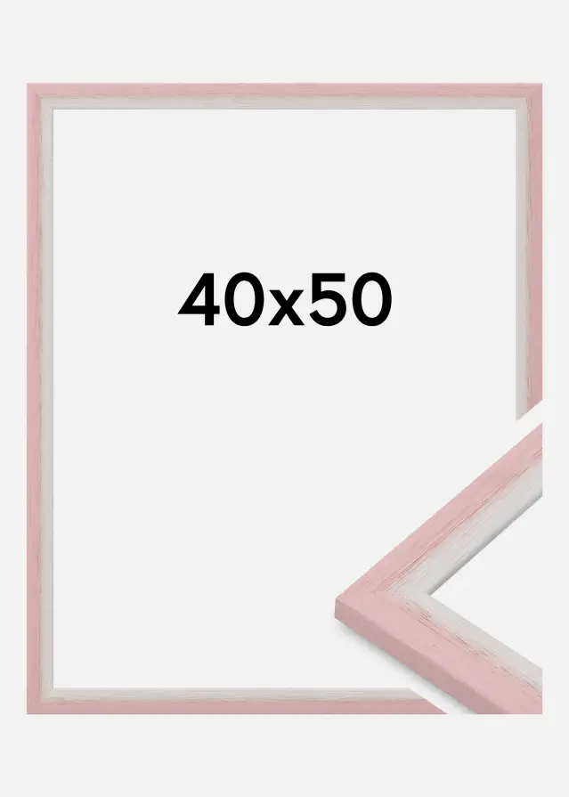 Moldura Cornwall Vidro acrílico Rosa 40x50 cm