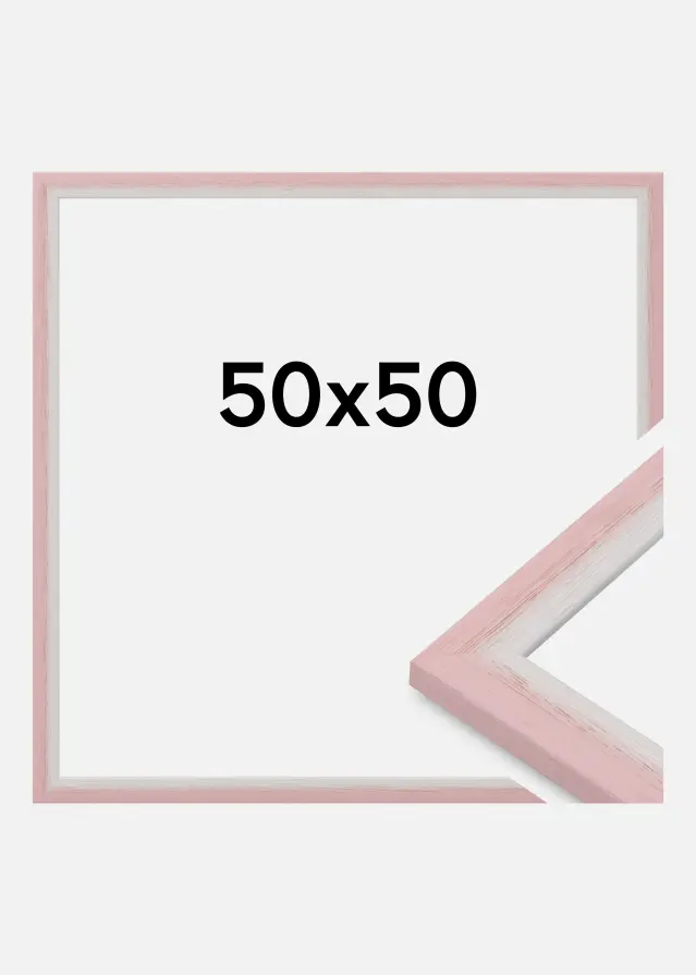 Moldura Cornwall Vidro acrílico Rosa 50x50 cm