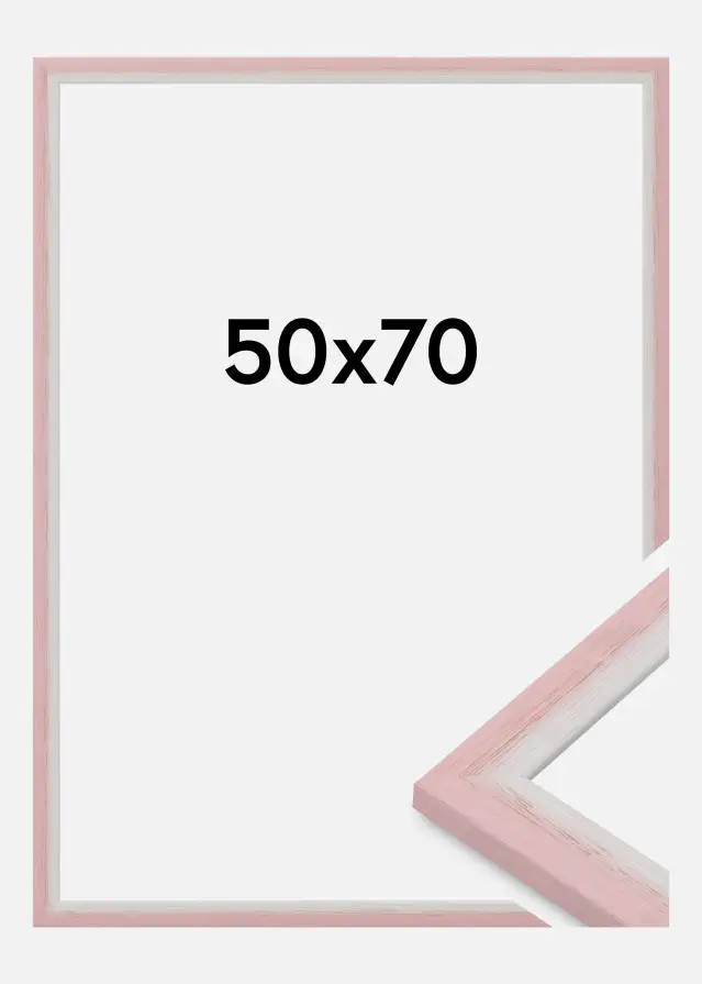 Moldura Cornwall Vidro acrílico Rosa 50x70 cm