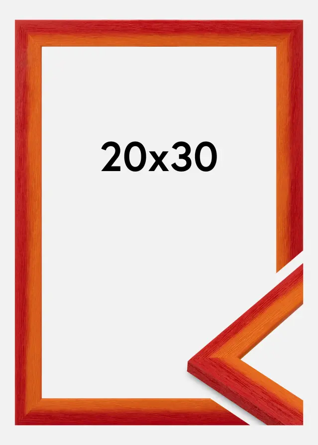 Moldura Cornwall Vidro acrílico Vermelho 20x30 cm