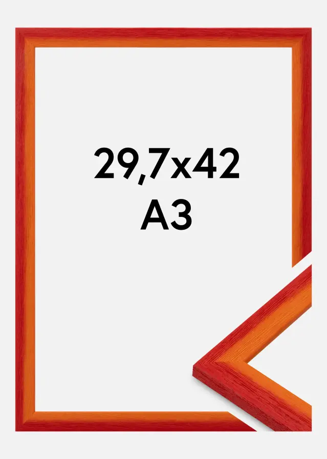 Moldura Cornwall Vidro acrílico Vermelha 29,7x42 cm (A3)